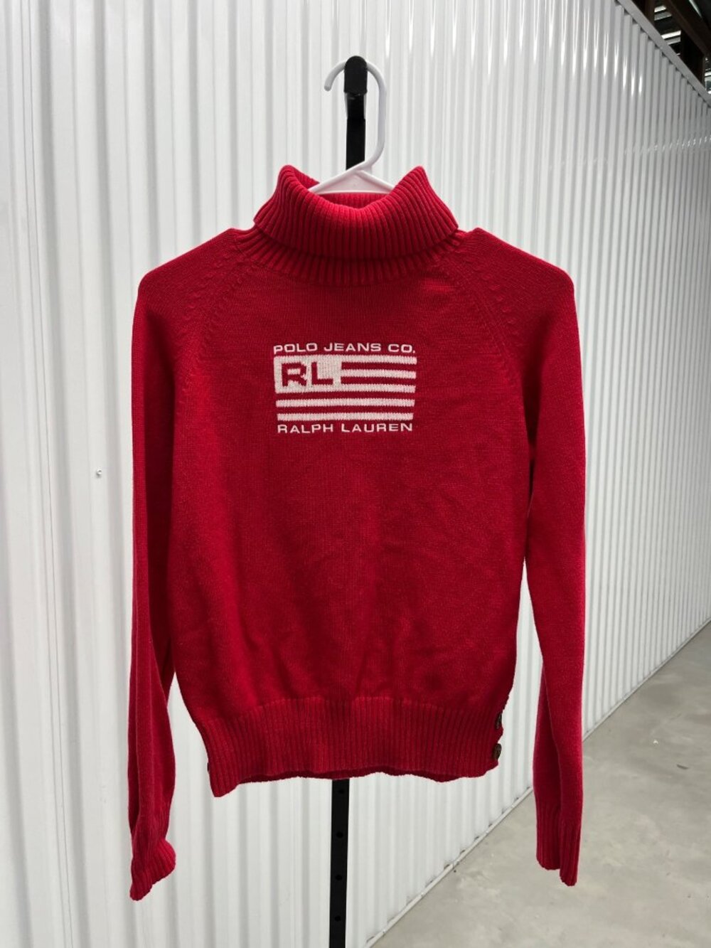 Ralph Lauren Polo Jeans Red Knit Sweater Size L